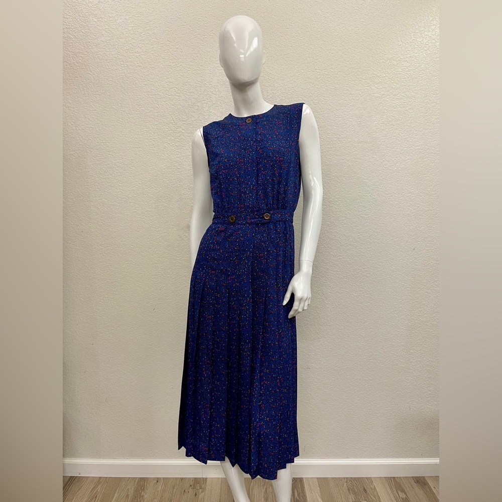 Liz Claiborne Blue Sleeveless Sheath Maxi Dress